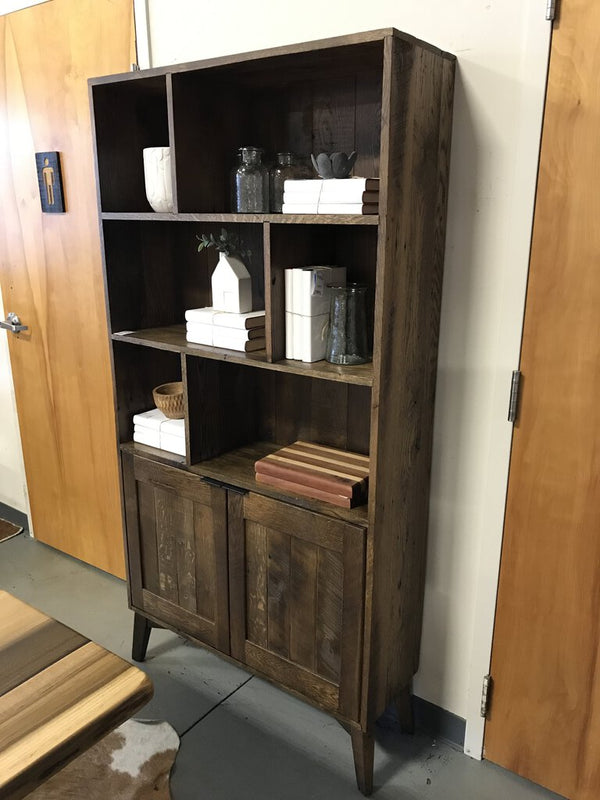 MCM Cabinet w/ Asymmetrical Shelves- Walnut Stain