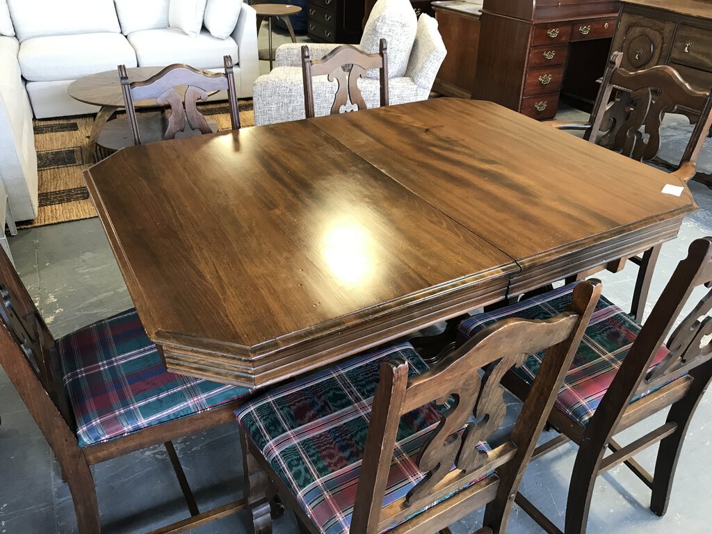 Antique Table with set of 6 Chairs (AS-IS)