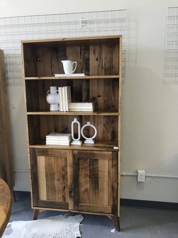 Amish MCM Cabinet w/ Bookshelves - Natural Poly