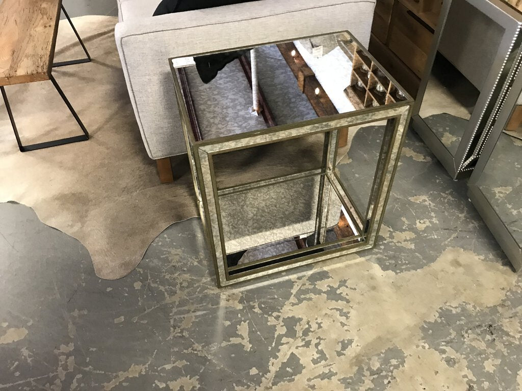 Uttermost Mirrored Square End Table