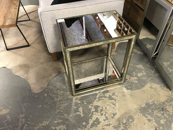 Uttermost Mirrored Square End Table