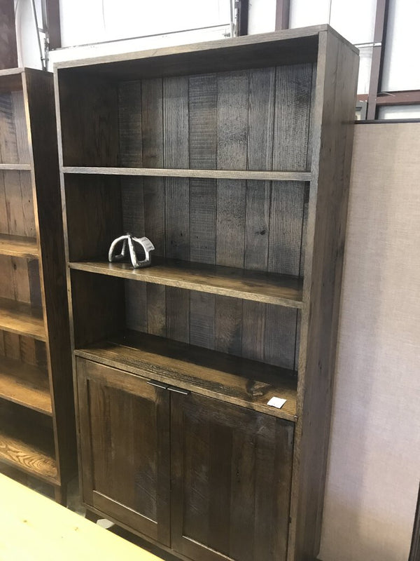 Amish MCM Cabinet w/ Bookshelves - Dark Walnut Stain