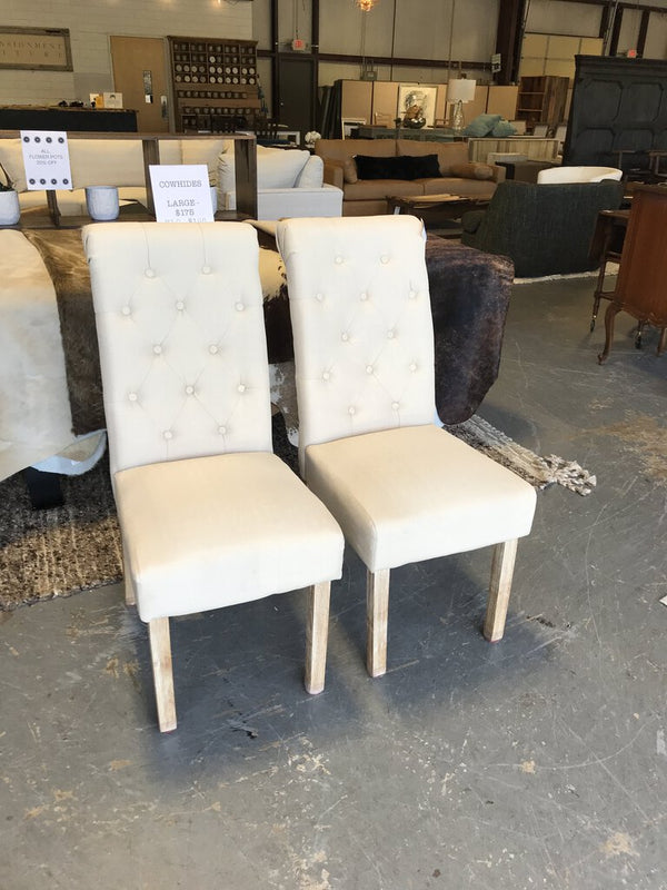 Tufted Upholstered Dining Chair (Pair)