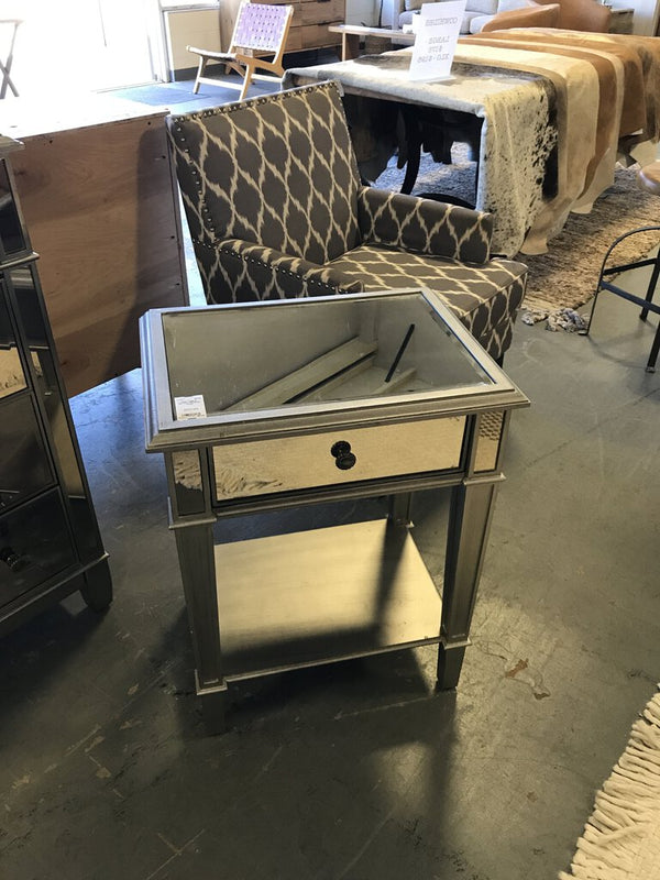 Mirrored Bedside Table