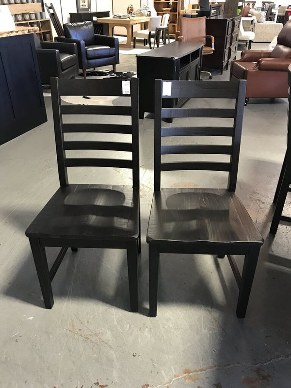 Black Ladder Back Chair (Pair)