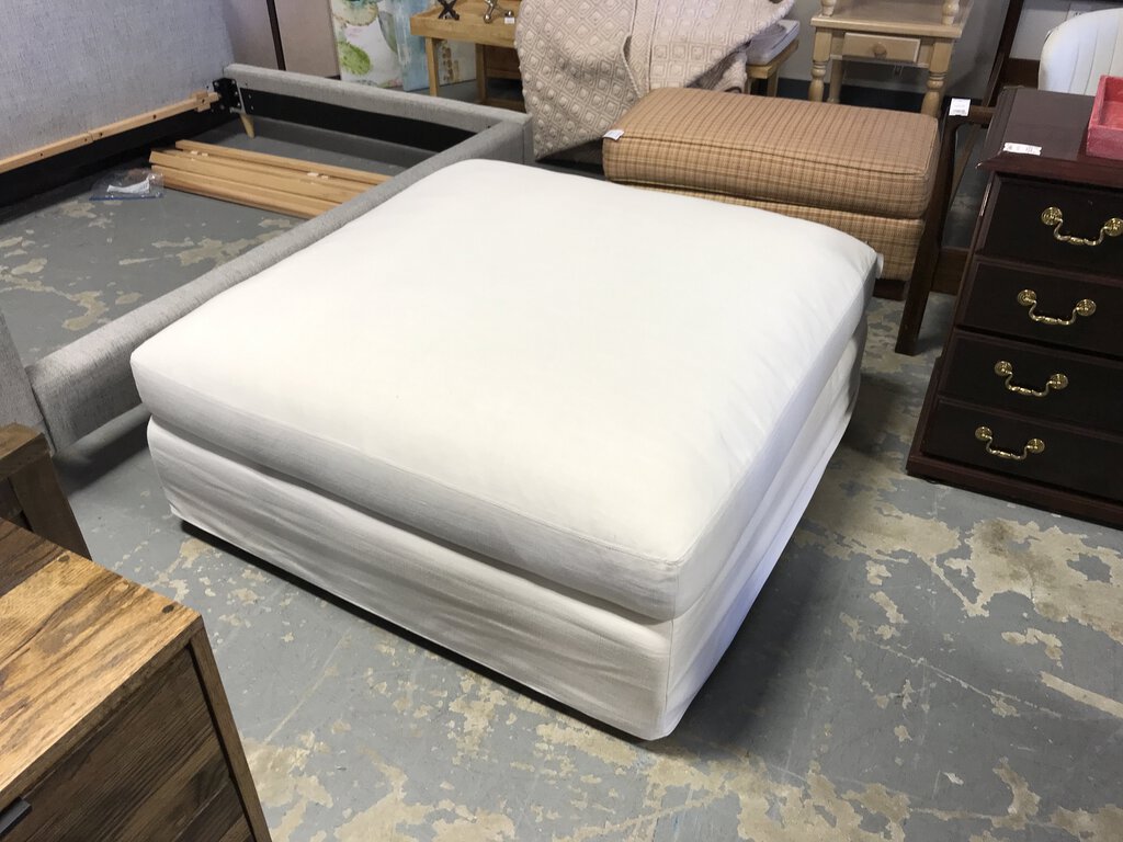 Get Together Ottoman Cream Linen