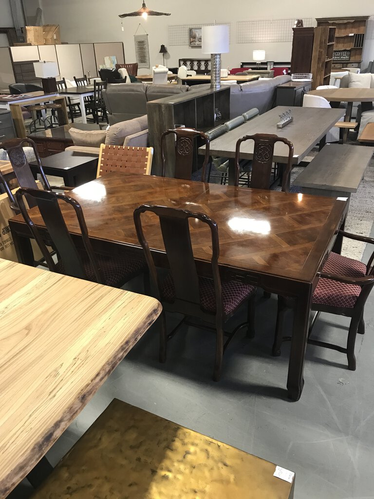 Vintage Cherry Table w/ 6 Chairs