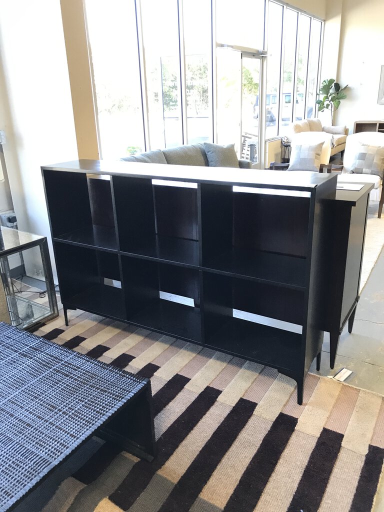 Black Open Cubby Bookcase