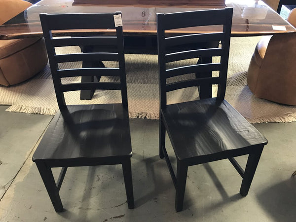 Black Ladder Back Chair (Pair)