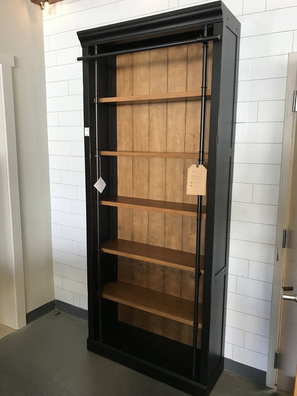 Toulouse Aged Ebony Bookcase (40"W x 15"D x 94"H - 182lbs.)