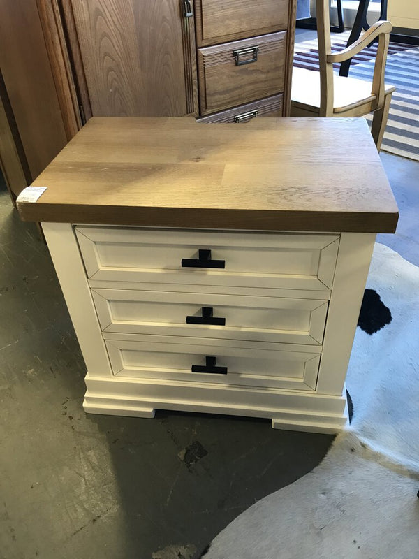 Ashbryn White And Natural Nightstand