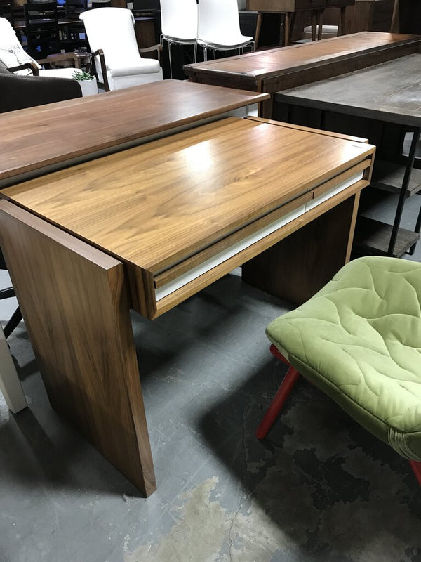 Single Unit Desk - White /Walnut (As-Is/Fading & Wobble)