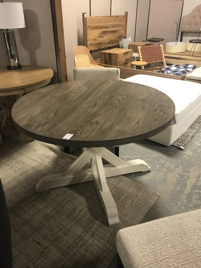 48" Two Tone Amish Round Dining Table