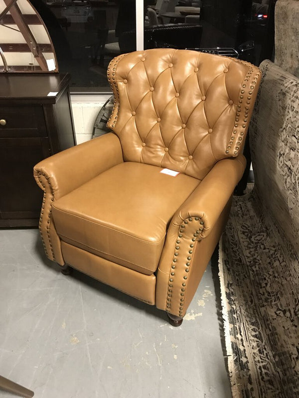 Abraham Genuine Leather Recliner-Brown