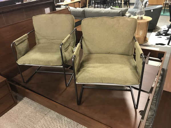 Regina Accent Chair,Set of 2,GREEN (PAIR)