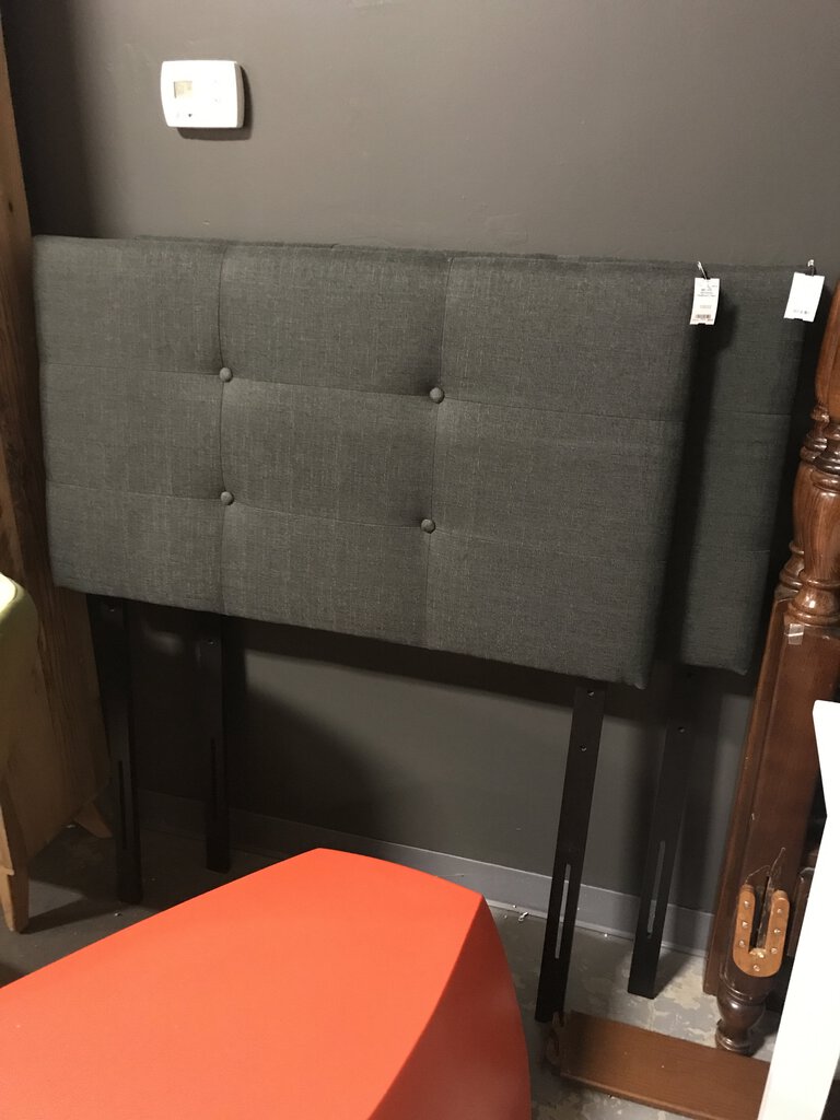 Grey Upholstered Headboard (Twin)