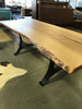 Ash Live Edge Table 91"l x (37 - 41.5")w