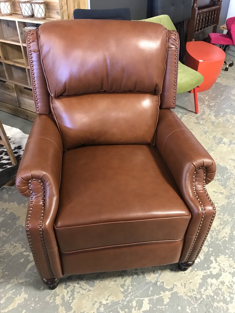 Elisabete Genuine Leather Recliner - Brown