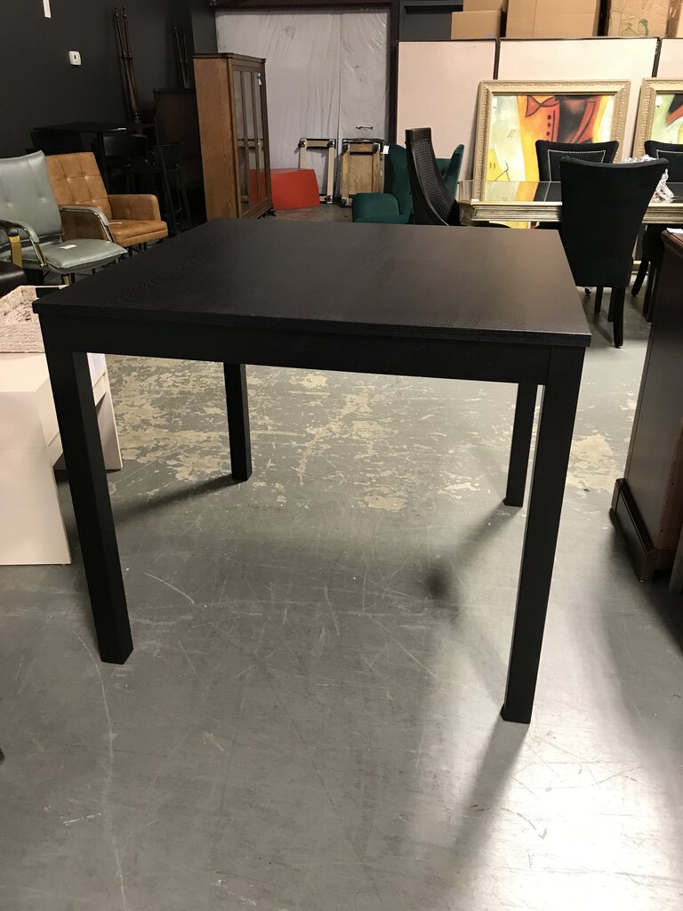 Square Counter Height Table - Black Wood