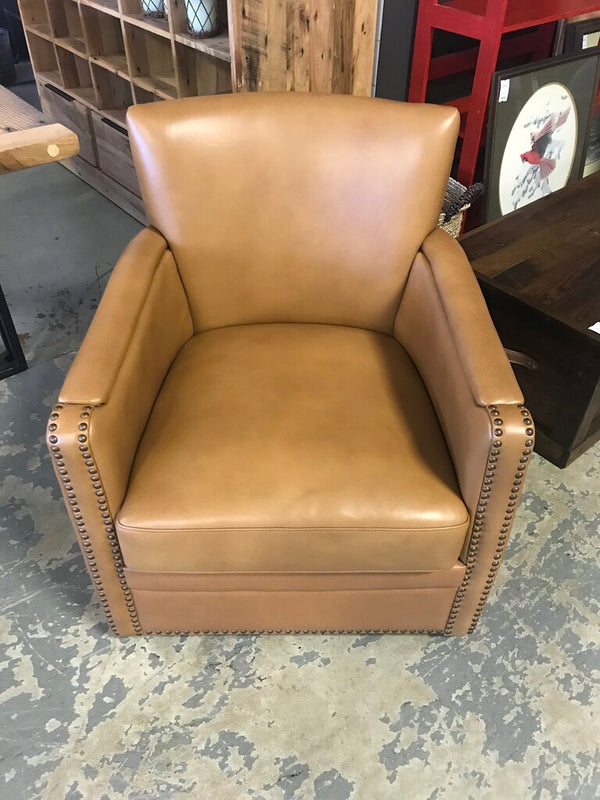 Gloria Genuine Leather Swivel Chair