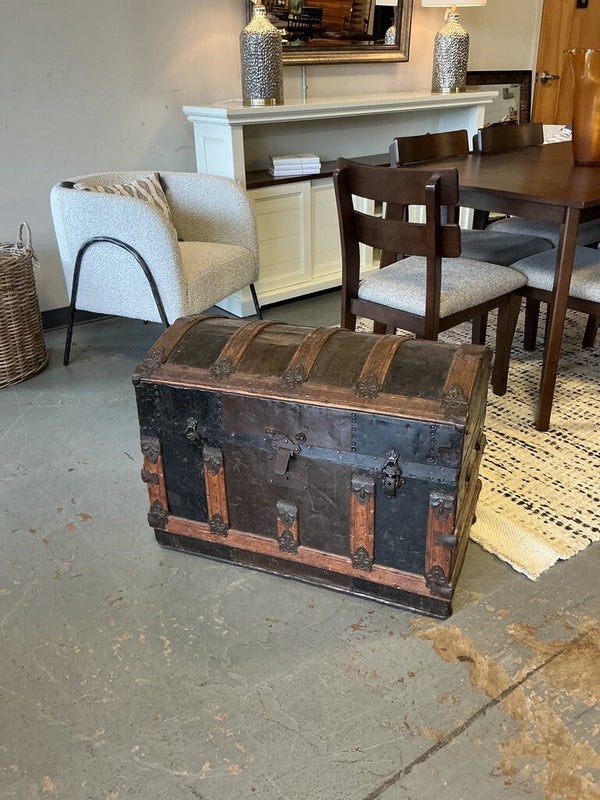 Vintage Wood & Metal Trunk