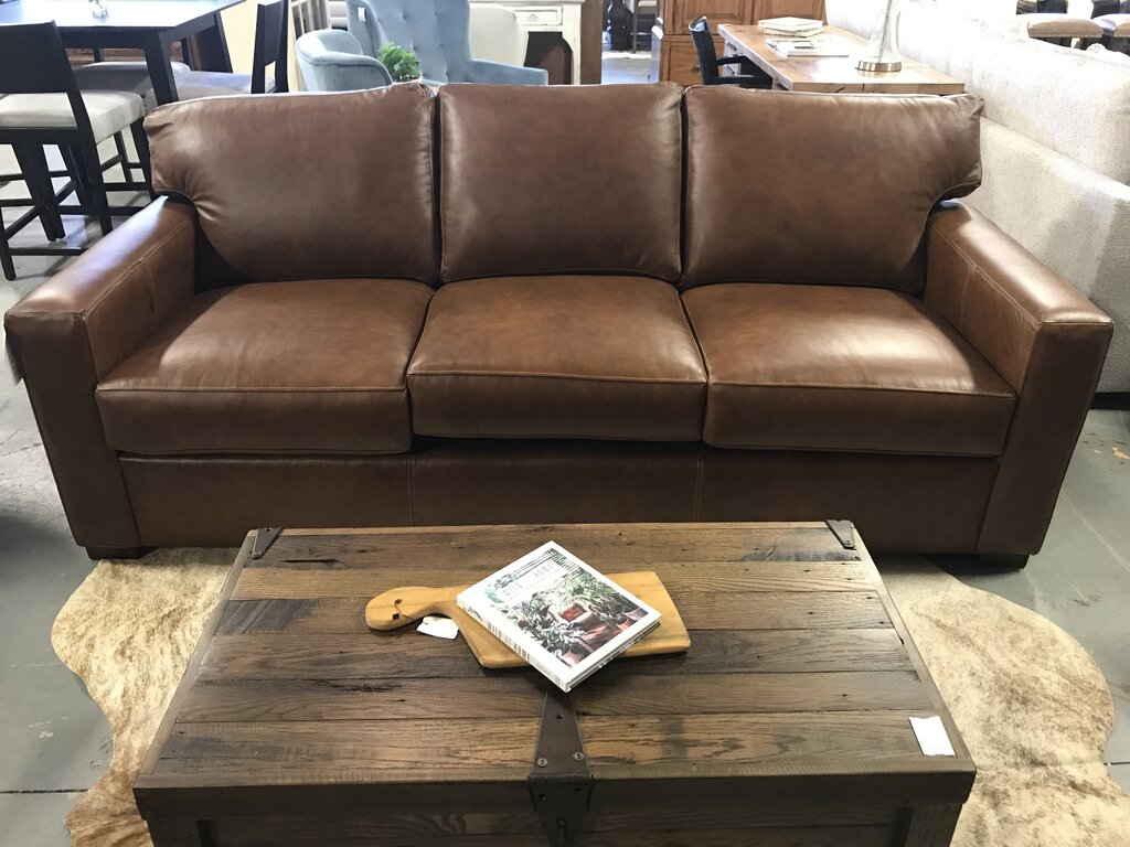 Baylor Leather Sofa - Revelation Tiger's Eye (8600)