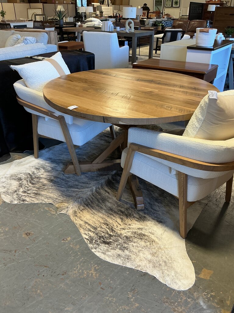 54" Round Amish Dining Table - Natural