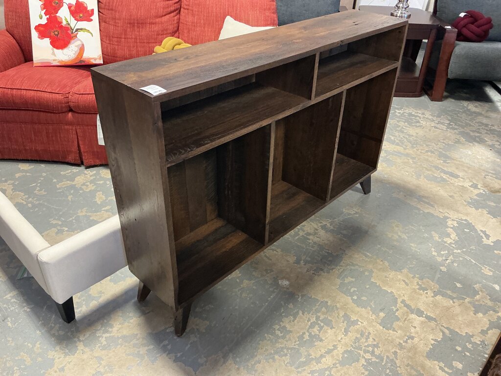 Amish Reclaimed Contemporary Bookcase- Dark Walnut