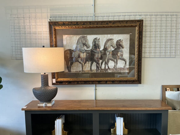 Horse Print in Black & Gold Frame