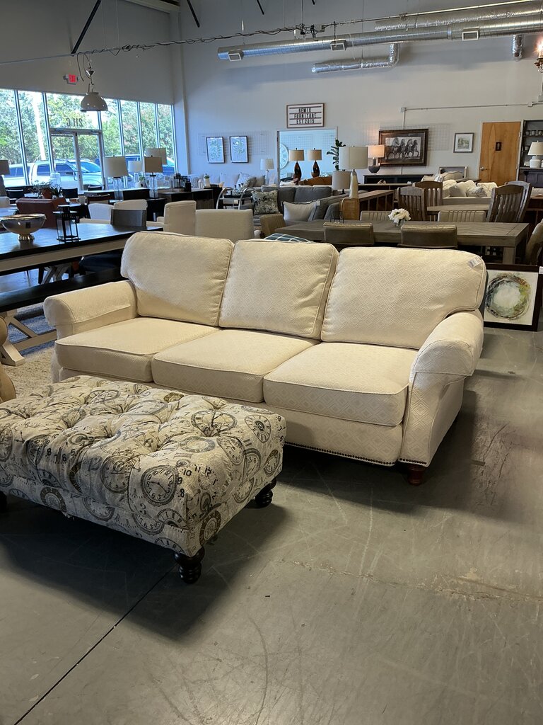 Diamond White 3 Cushion Sofa