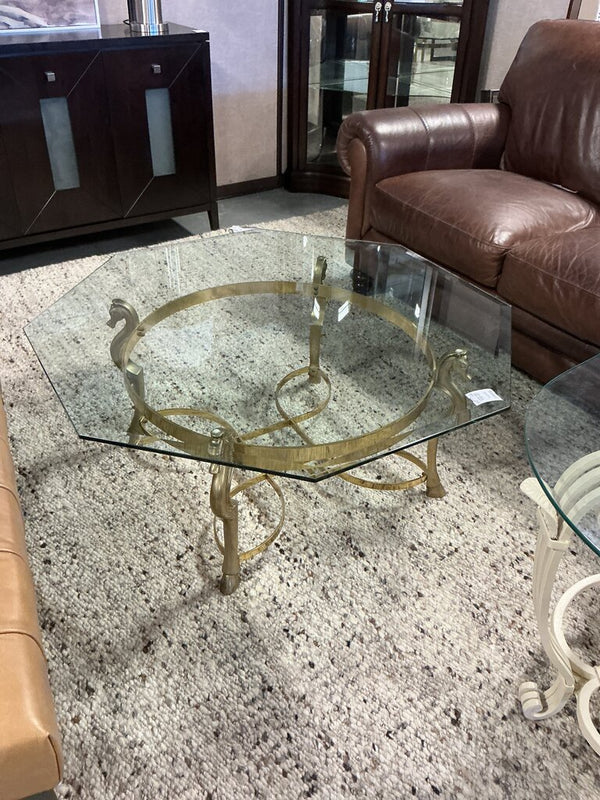 Hexagon Glass Coffee Table