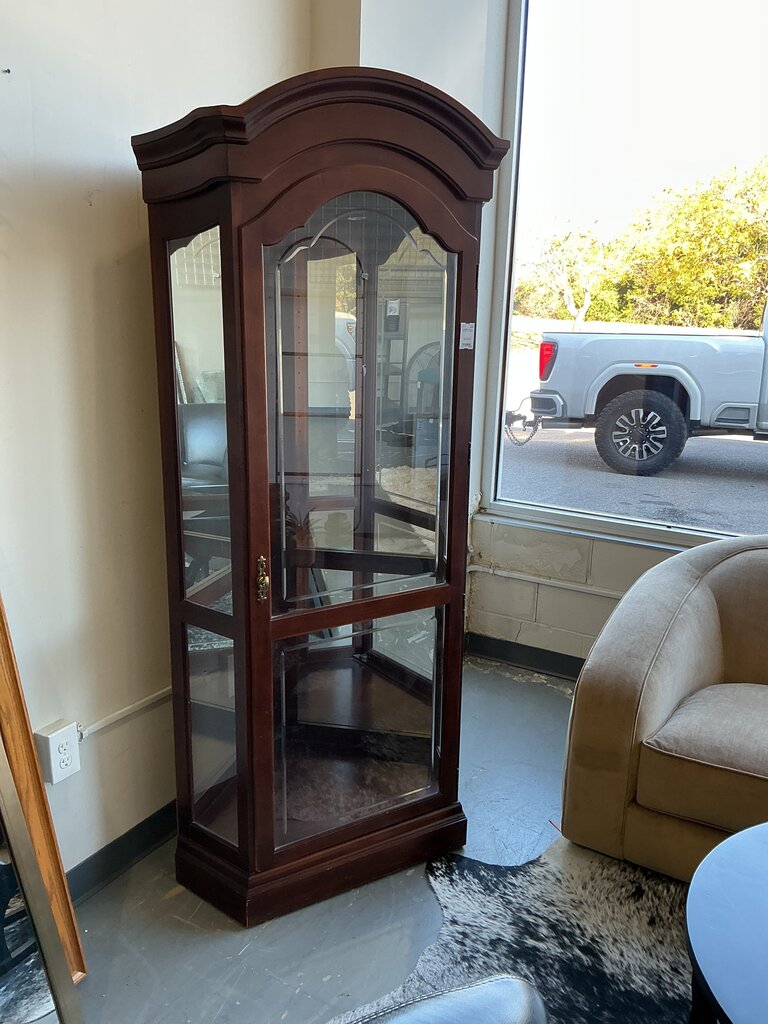 Cherry Curved Top Curio