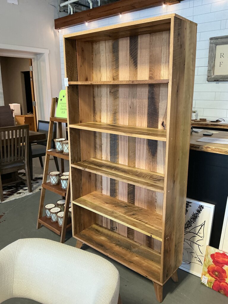 Amish Reclaimed Contemporary Bookcase- Natural Matte