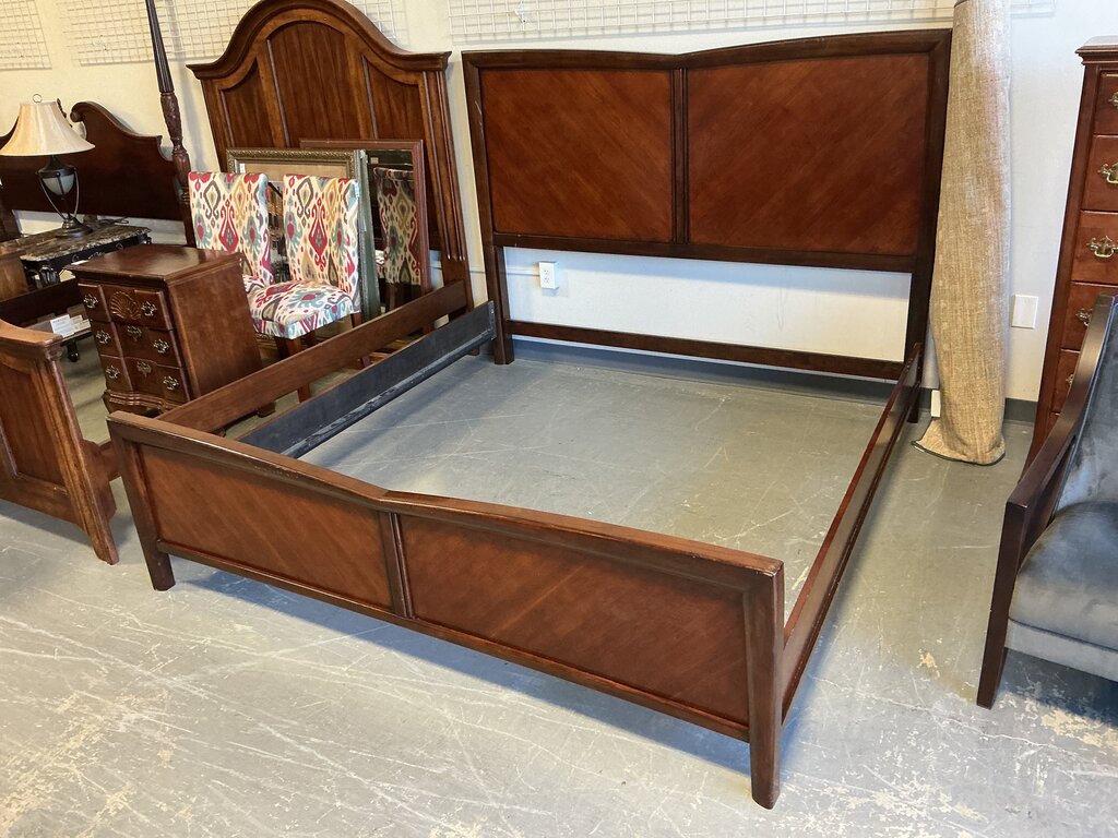 Cherry Tone King Bed (No Slats)