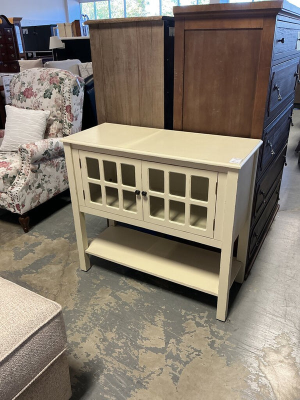 White 2 Door Entryway Cabinet