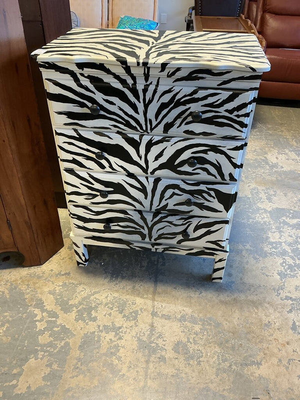 Zebra Print Chest of Drawers