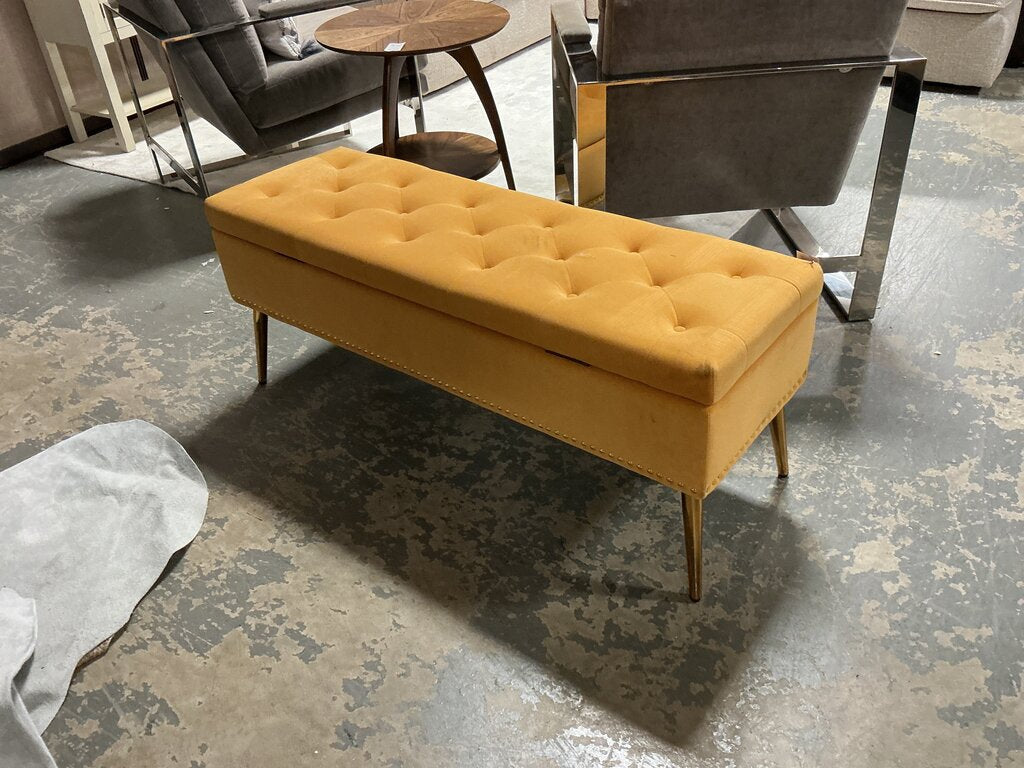 Achilles Storage Bench-MUSTARD (As-Is) (Cut)