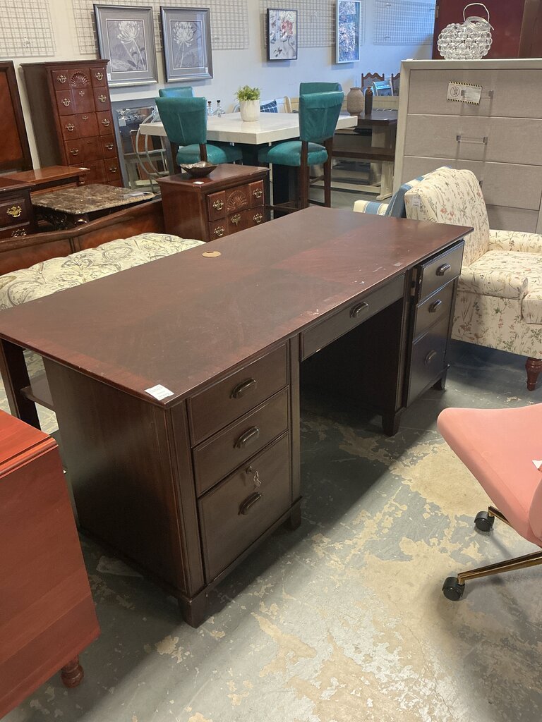 Cherrytone Executive Desk (As-is, Finish & Door)