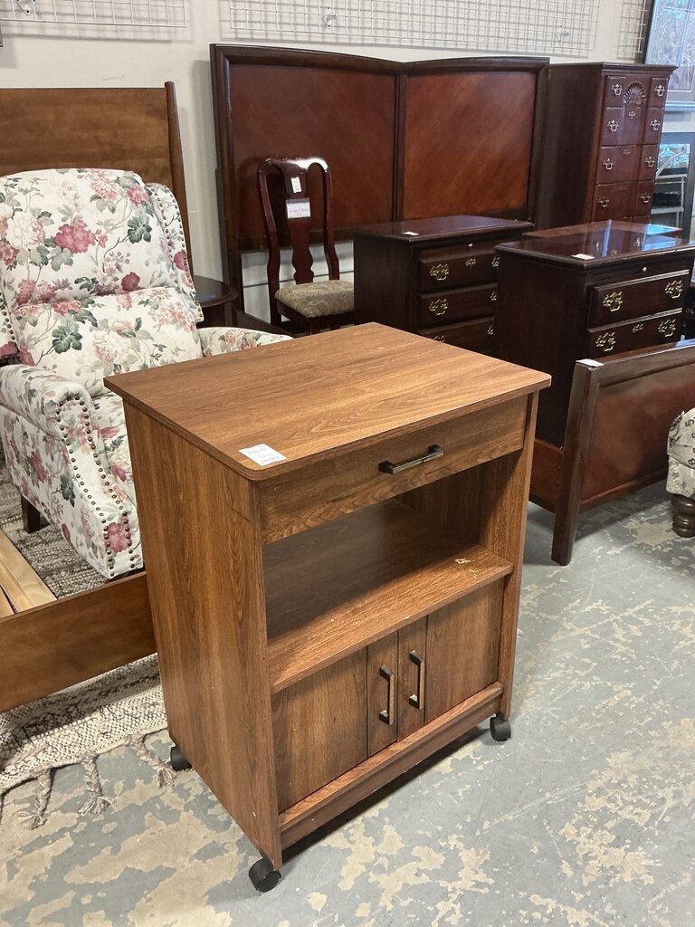 Veneer Microwave Cart