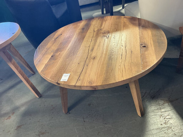 Rustic Round Coffee Table (Natural Matte)