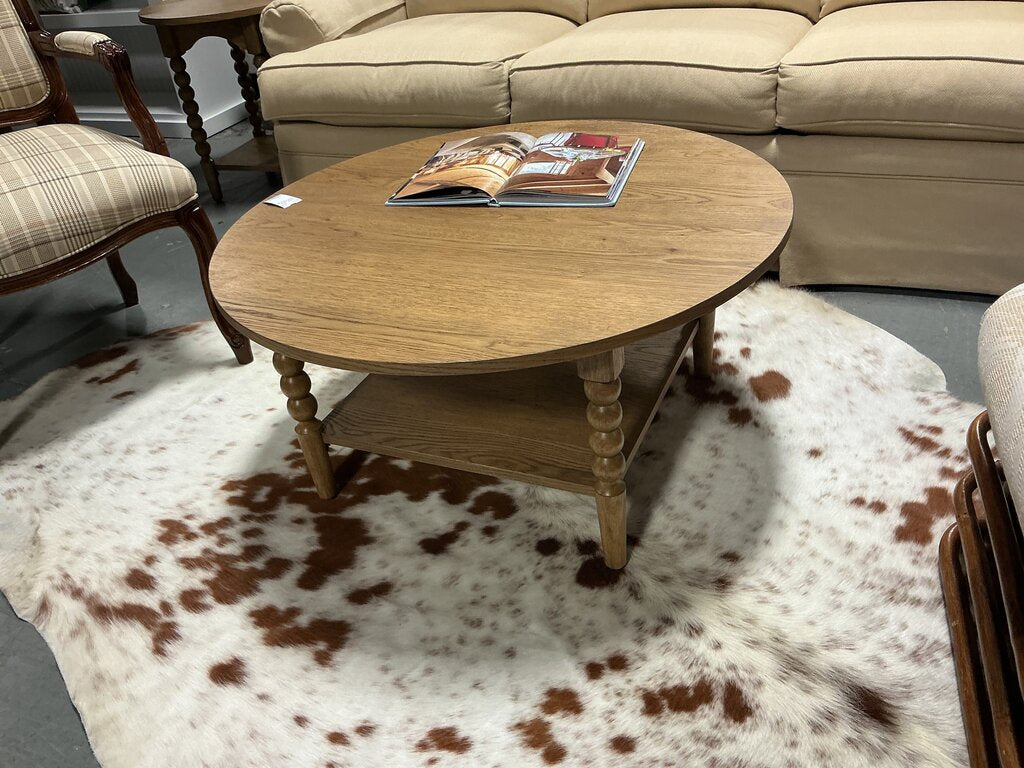 Turned Leg Coffee Table- Prairie Oak