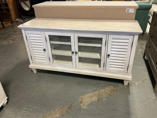White Louvre Door Console Henry & Mason