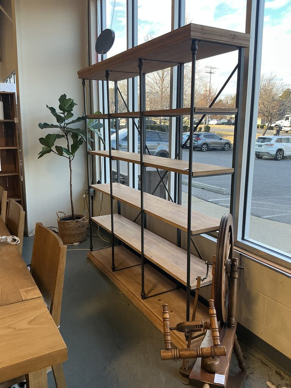 5 Tier Wood & Metal Bookcase