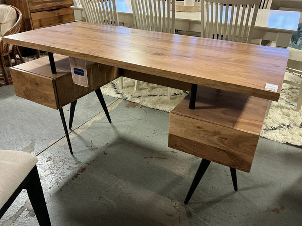 Mango Wood Two Tier Desk