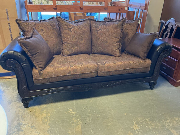 San Marino 2-Tone Chocolate Microfiber Sofa