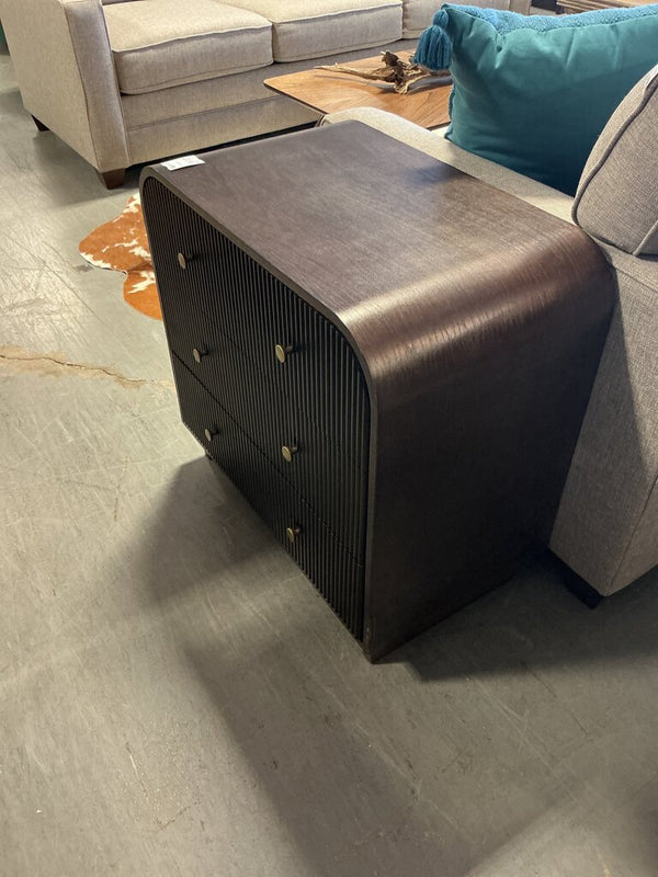 Yanick 3-Drawer Nightstand- Walnut