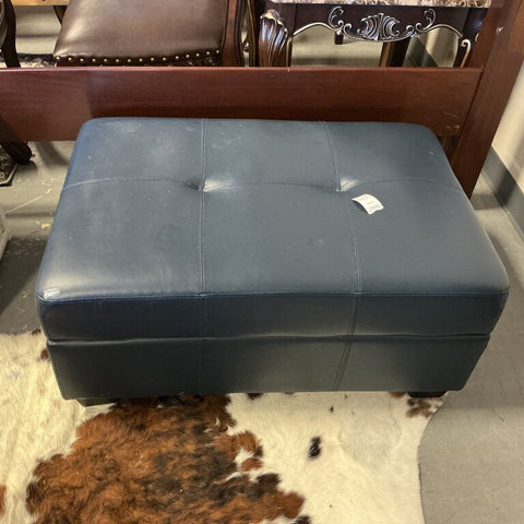 Faux Leather Ottoman (as-is)