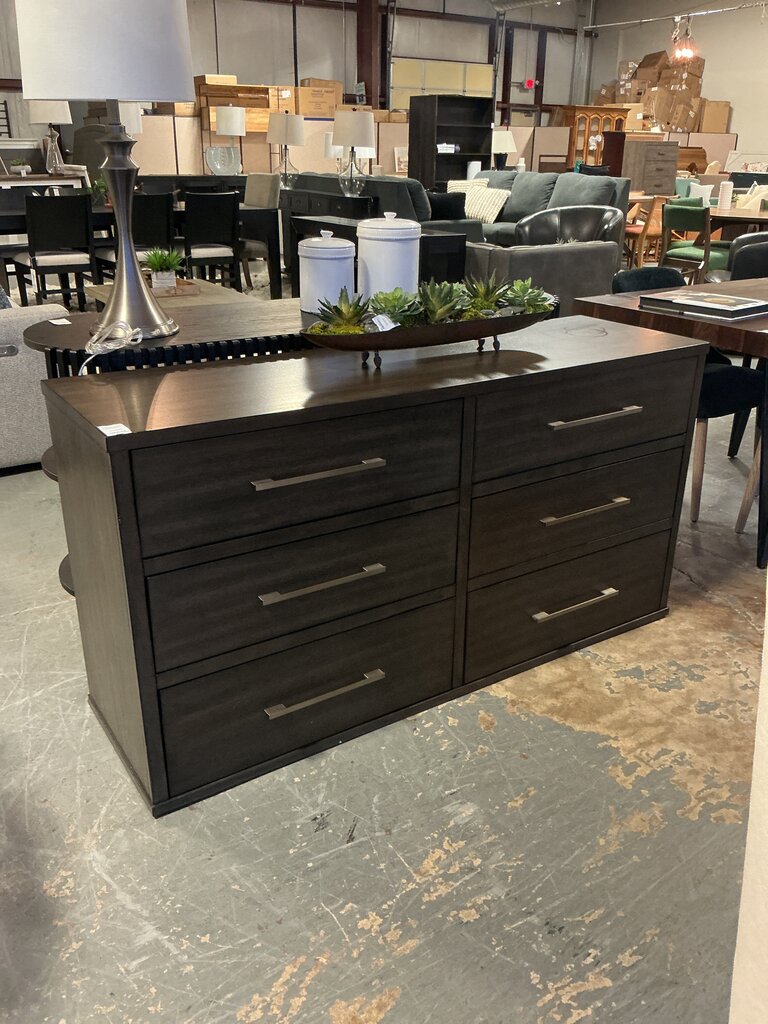 Walnut Stain Dresser with Bronze Pulls