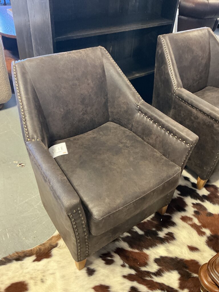 Granville Brown Leather Club Chair