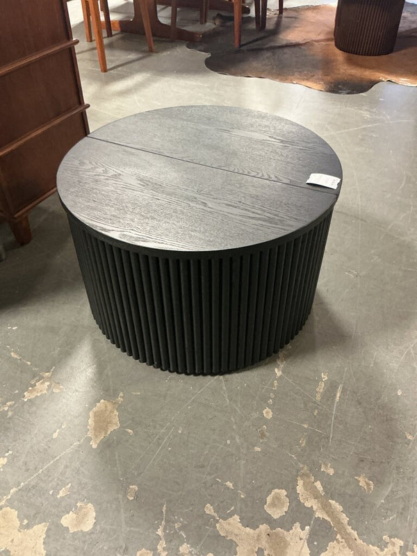 Lance 23.6" Round Coffee Table-Black